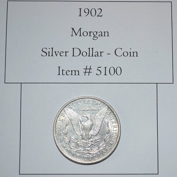 1902 Morgan Silver Dollar, # 5100 - Picture 3 of 4